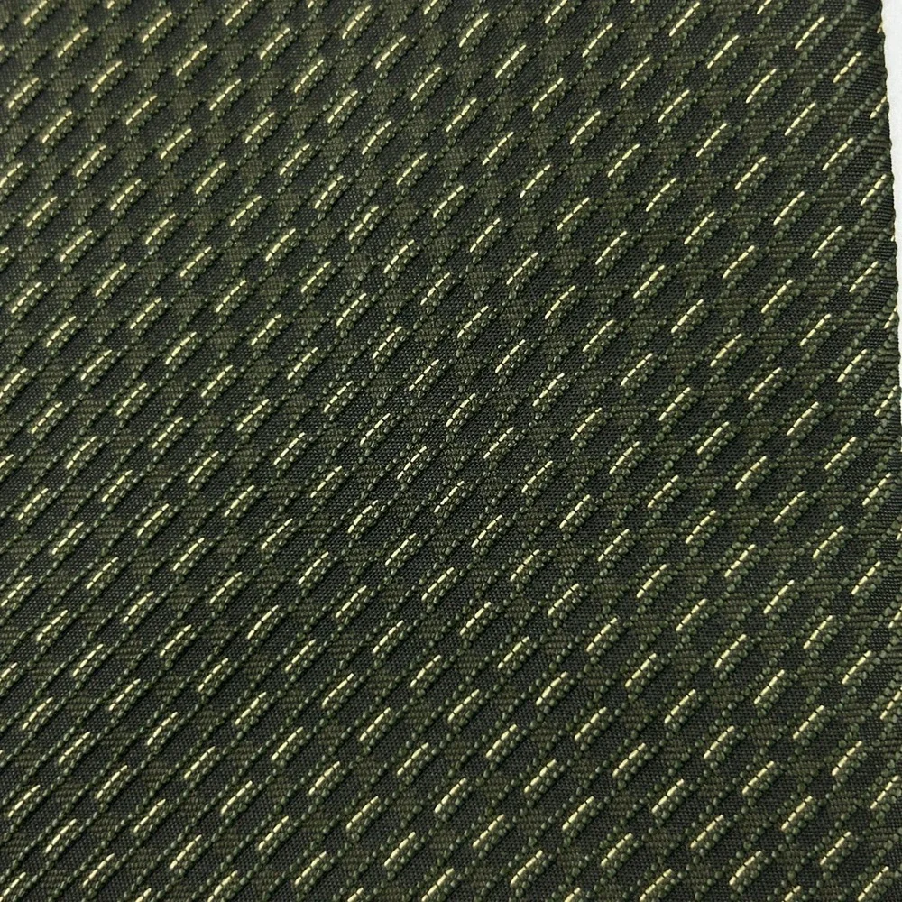 Vintage‎ Alfred Dunhill Green and Gold Geometric Silk Tie Paris